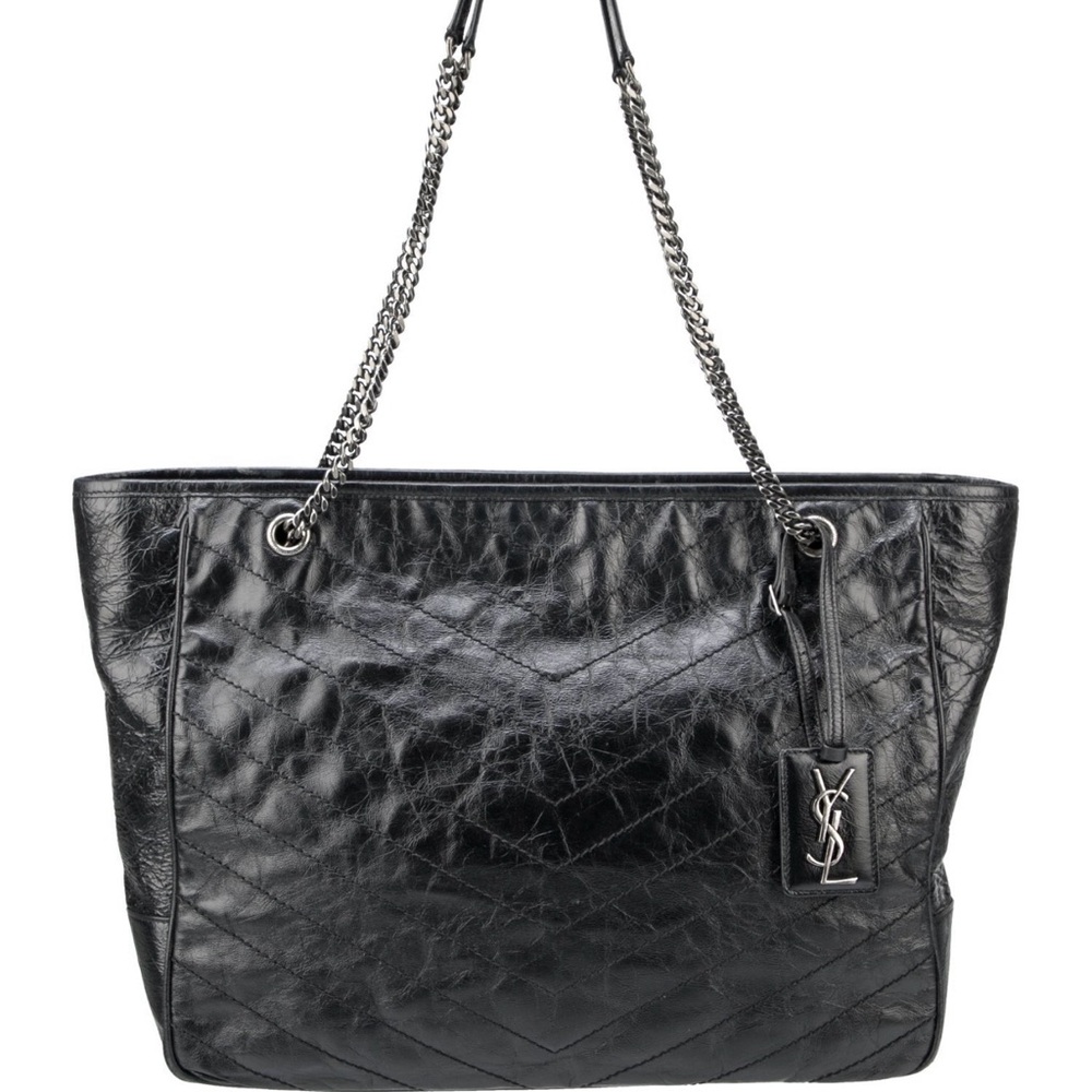 Saint Laurent Medium Monogram Chevron Matelasse Nikki Shopping tote bag